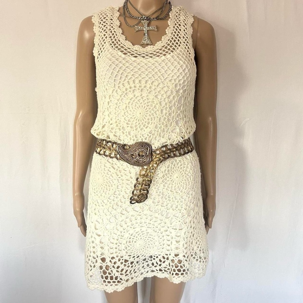Vintage crochet white dress